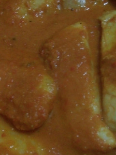 Una foto de Merluza en salsa de pimientos