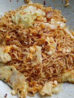 A picture of Stir-Fried Instant Noodles with Egg.