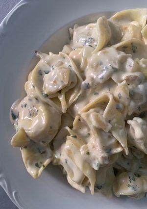 Una foto de Salsa blanca con Roquefort