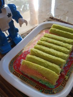 Foto resep Bolu pelangi sederhana