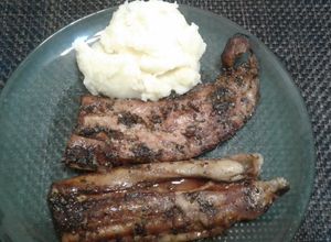 Una foto de Salmón blanco al merkén