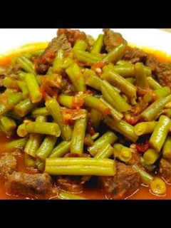 صورة لوصفة فاصوليا خضرا بالطريقه التركية
