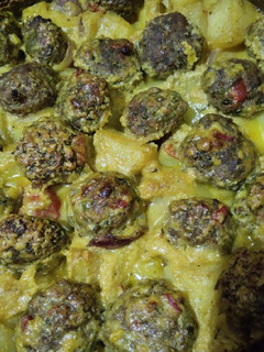 صورة لوصفة صينية بطاطس 🥔بالكفتة والطحينة