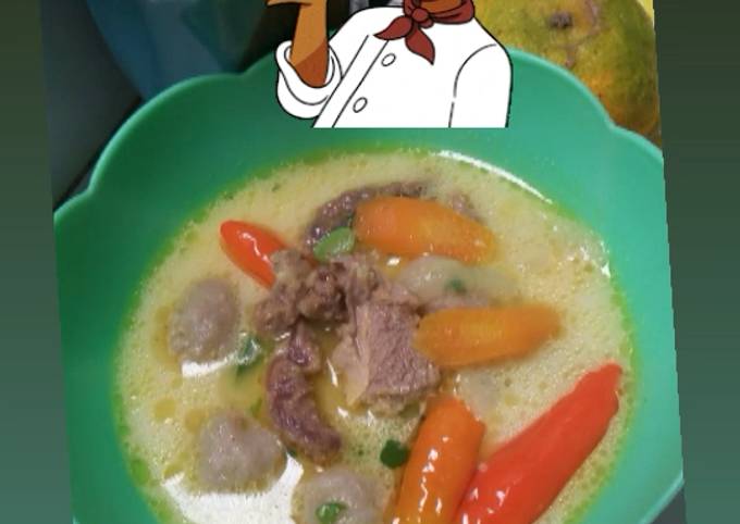 Resep Soto Daging + Bakso kuah susu yang Lezat Sekali