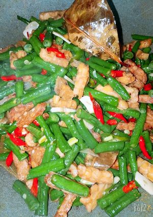 Foto resep Tumis kacang panjang pedas