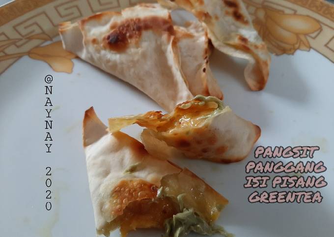 Ternyata begini loh! Resep bikin Pangsit Panggang Isi Pisang Greentea  sesuai selera