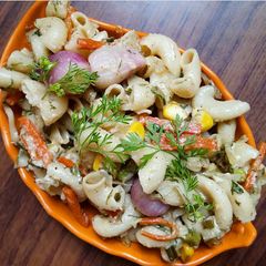 A picture of Raw mango & honey pasta.