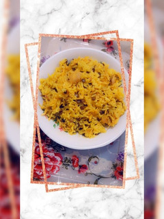 عکسی از دستور 🍗عدس پلو با مرغ ریش ریش🍗