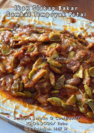 Gambar Siakap Bakar Sambal Tempoyak Petai