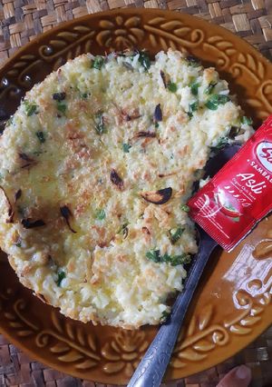 Foto resep Pizza 3in1 🤭 (nasi lauk pauk jadi sepiring)