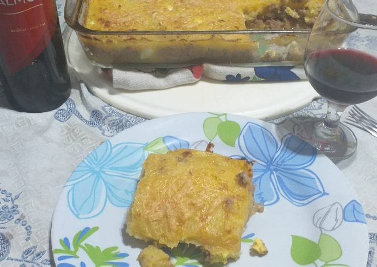 Pastel de papa y calabaza