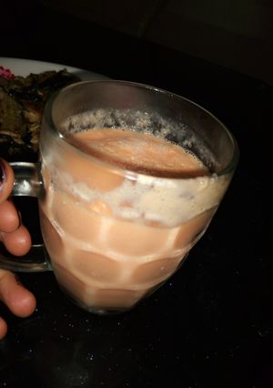 Kankana da mangoro smoothie ainihin hoton girkin