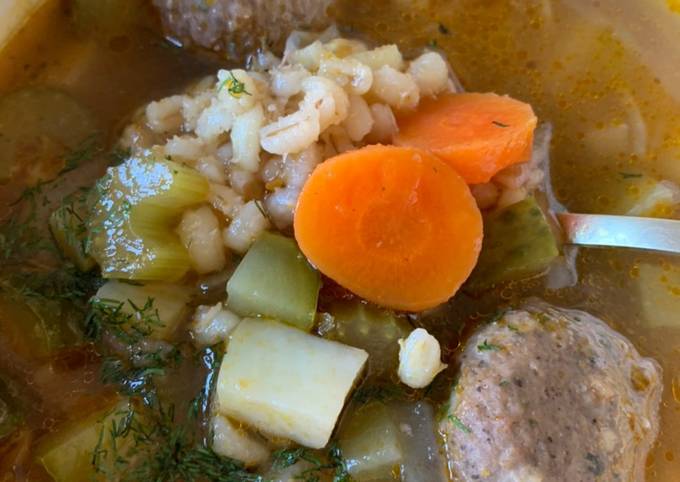 Рассольник с фрикадельками