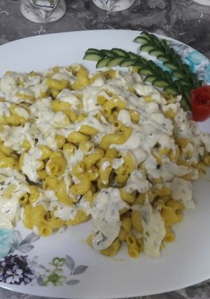 عکسی از دستور پاستا پنه با مرغ