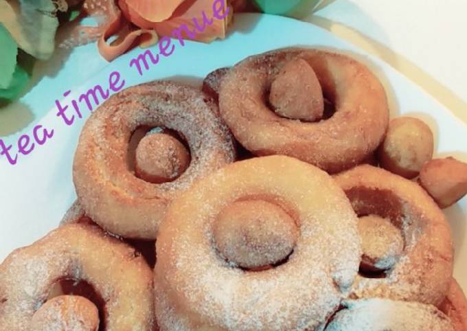 Resep Simple donuts with my lovely tea yang Sempurna