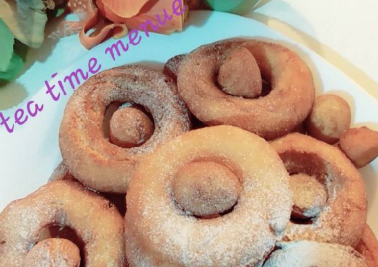 Simple donuts with my lovely tea