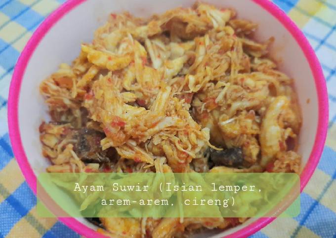 42. Ayam Suwir Pedas (Isian lemper, arem-arem, cireng)