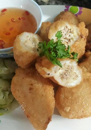 Hình của món Bánh nếp nhân thịt.