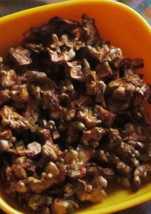 A picture of Pavakka varuval / Bitter gourd fry.