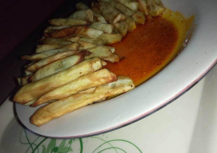 Easiest Way to Prepare Super Quick Homemade Fried potato chips and palm oil Cooking Basics for Beginners