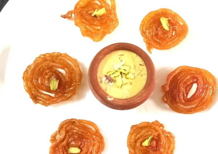 Recipe of Any-night-of-the-week Jowar jalebi with rabdi