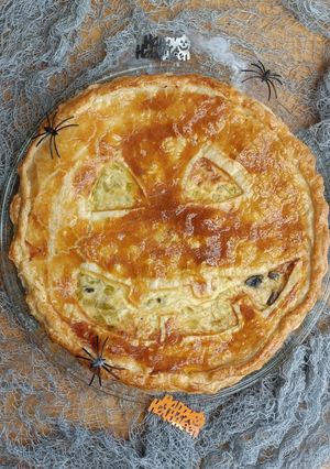 Une photo de 🎃 Tourte aux poireaux Jack Ô Lanterne (Halloween)