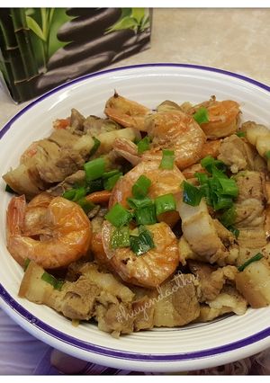 Hình của món Tôm rim thịt ba chỉ #cleaneating.