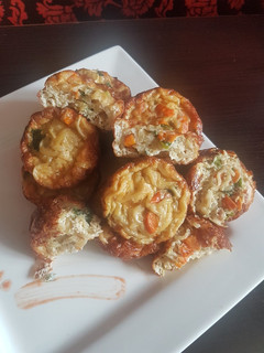 A picture of Noodles egg muffins #noodlesrecipecontest.