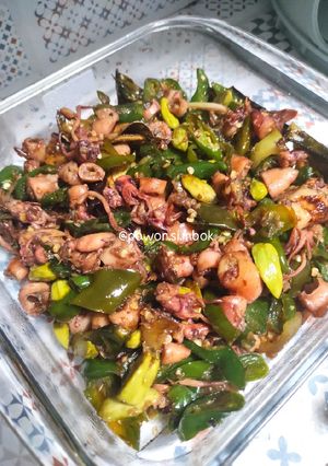 Foto resep Cumi asin cabe ijo menggelora pawon si mbok