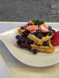 Waffles marmolados sin harina de trigo