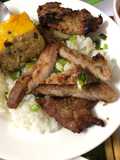 Vietnamese Broken Rice with Grilled Pork Chop and Egg Meatloaf (Cơm tấm sườn chả trứng)