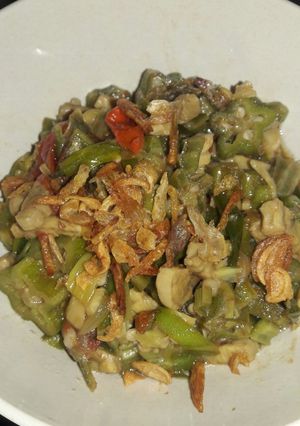Foto resep Tumis okra campur tempe