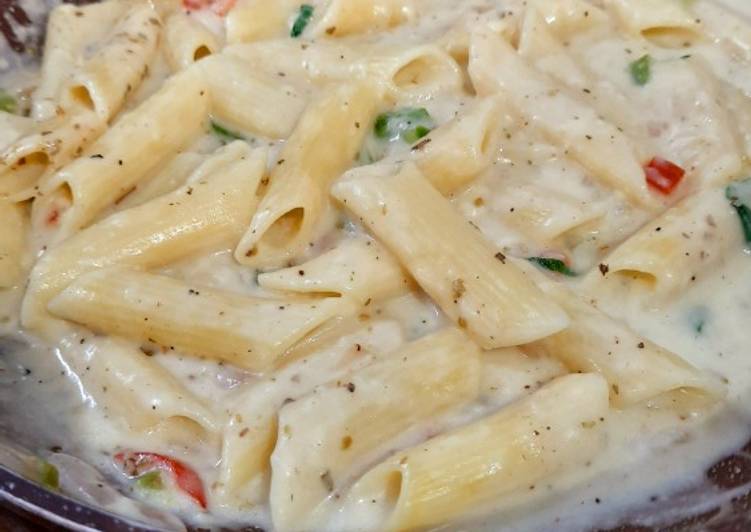 Step-by-Step Guide to Prepare Homemade Penne in white sauce