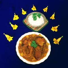 Fish in Onion Potato Gravy A picture of Fish in Onion Potato Gravy.