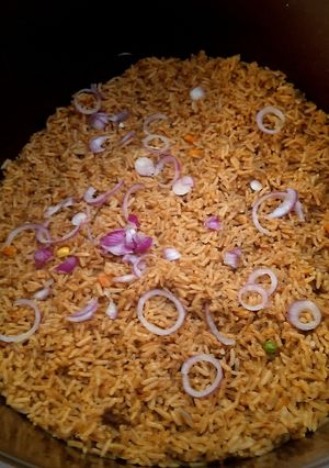 A picture of Party jollof rice.