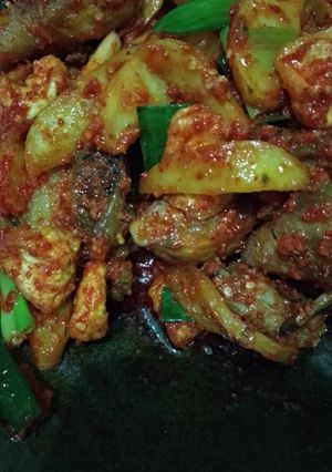 Foto resep Sambalado kentang ayam tahu