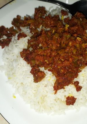 عکسی از دستور لوبیا پلو