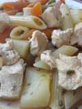 Guiso de pechuga de pollo liviano (al vapor)