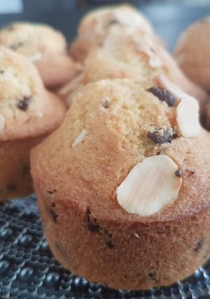 Une photo de Muffins amande pépite de chocolat