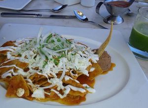 Una foto de Chilaquiles vegetarianos