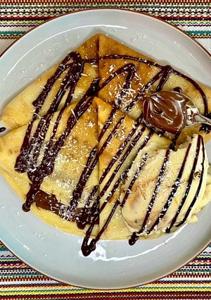 Une photo de Crêpe au coulis de Nutella