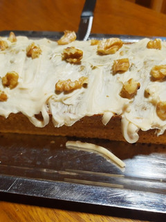 Una foto de Budín de avena, naranja, nueces y zanahoria