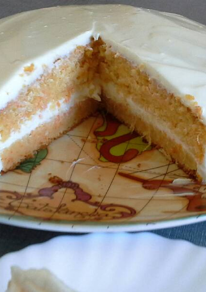 Una foto de Tarta de zanahoria y piña