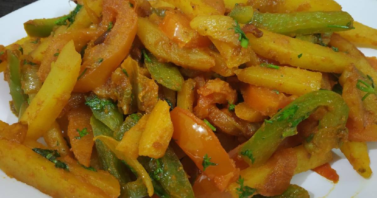 Potato Capsicum Fry Recipe By Neetha Venkatesh Cookpad