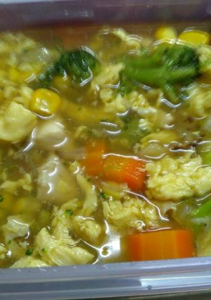 Foto resep Sup ayam telor sehat