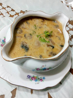 صورة لوصفة شوربة كريمة المشروم