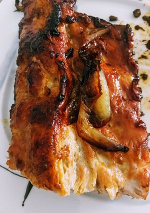 Una foto de Costillas de cerdo al horno con miel y soja