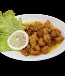 gà chiên sốt ngô