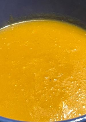 Una foto de Sopa de calabaza y mostaza