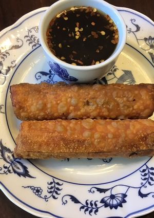 A picture of California Farm Kim Chi Pork Eggrolls.